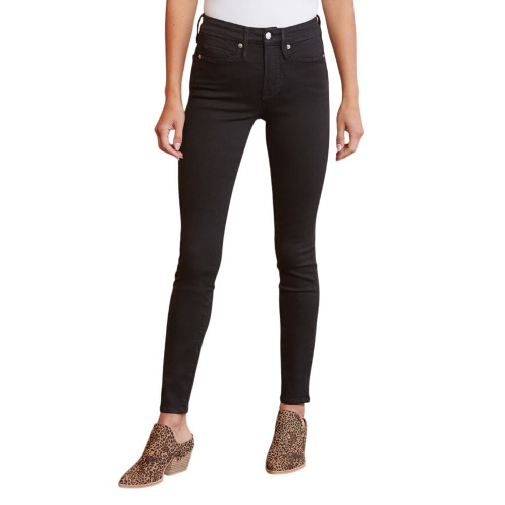 GOOD AMERICAN Womens Good Legs Jeans US 2 26x33 Black Stretch High Skinny NWT